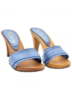 Kiara Shoes ZOCCOLO CON FASCIA IN PELLE... Blu