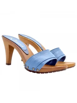 Kiara Shoes ZOCCOLO CON FASCIA IN PELLE... Blu