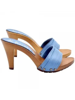 Kiara Shoes ZOCCOLO CON FASCIA IN PELLE... Blu