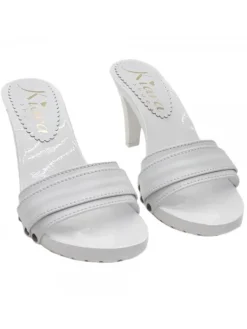 Kiara Shoes ZOCCOLO CON FASCIA IN PELLE... BIANCO Sale