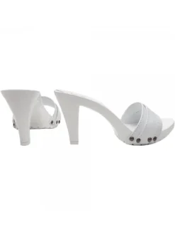 Kiara Shoes ZOCCOLO CON FASCIA IN PELLE... BIANCO Sale