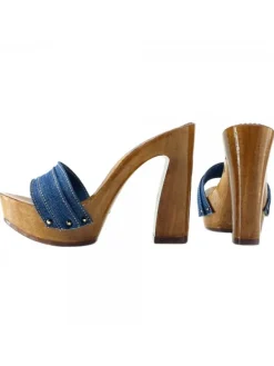 Kiara Shoes ZOCCOLO DENIM TACCO COMODO Outlet