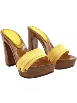 Kiara Shoes ZOCCOLO CON TACCO... Giallo