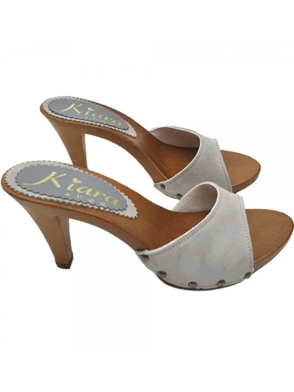 Kiara Shoes ZOCCOLO IN CAMOSCIO COLOR... Clearance