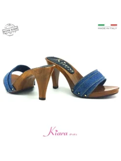 Kiara Shoes ZOCCOLO IN JEANS TACCO 9 CM Hot