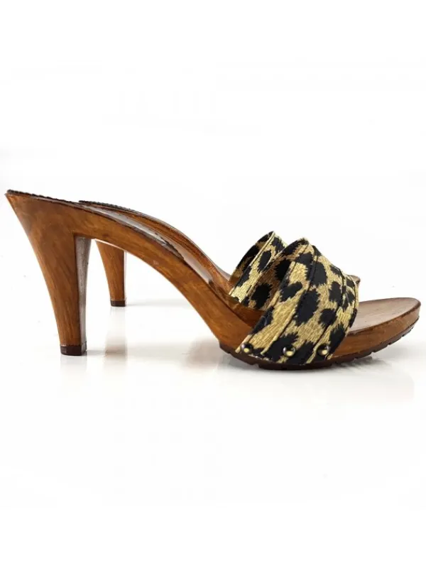 Kiara Shoes ZOCCOLO LEOPARDATO TACCO 9 CM Discount