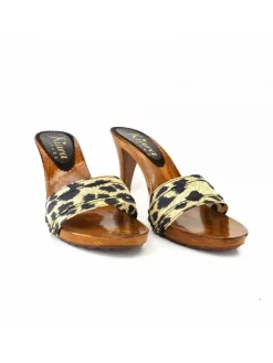 Kiara Shoes ZOCCOLO LEOPARDATO TACCO 9 CM Discount