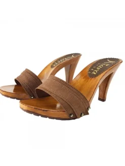 Kiara Shoes ZOCCOLO TACCO 9 CM Marrone