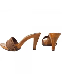Kiara Shoes ZOCCOLO TACCO 9 CM Marrone