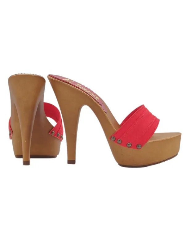 Kiara Shoes ZOCCOLO MOU TACCO 13 CM Rosso Hot