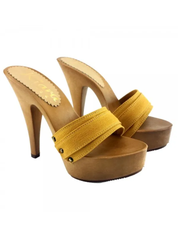 Kiara Shoes ZOCCOLO MOU TACCO 13 Ocra