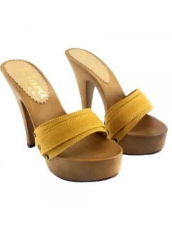 Kiara Shoes ZOCCOLO MOU TACCO 13 Ocra