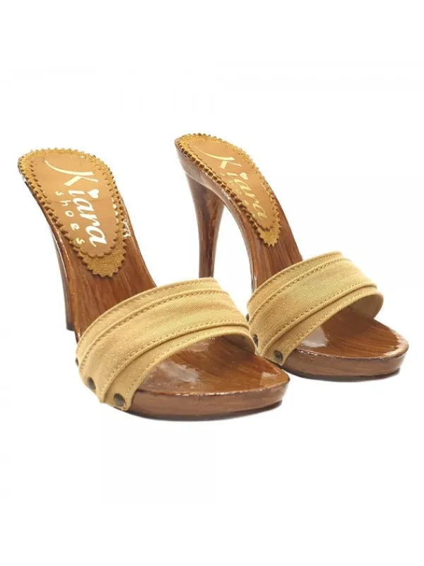 Kiara Shoes ZOCCOLO TACCO 12 Ocra Hot