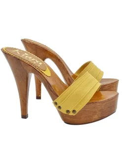 Kiara Shoes ZOCCOLO TACCO 13 Ocra Hot