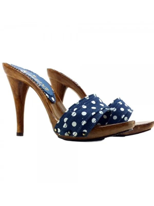 Kiara Shoes ZOCCOLO POIS BLE Blu Sale