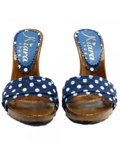 Kiara Shoes ZOCCOLO POIS BLE Blu Sale