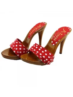 Kiara Shoes ZOCCOLO POIS Rosso Clearance