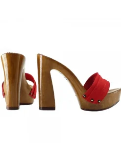 Kiara Shoes ZOCCOLO CON TACCO COMODO Rosso Discount