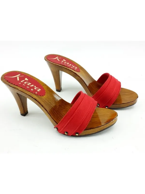 Kiara Shoes ZOCCOLO TACCO 9 CM Rosso Outlet