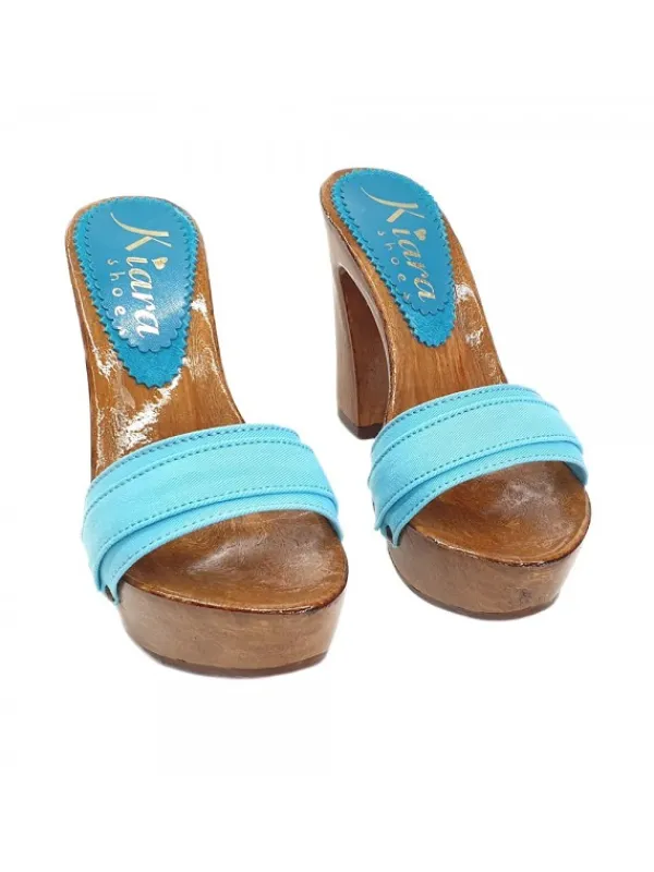 Kiara Shoes ZOCCOLO CON TACCO... Turchese Hot