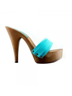 Kiara Shoes ZOCCOLO MOU TACCO 13 Turchese Hot
